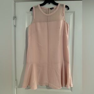 Vince Camuto Pink Sleeveless Flounce Dress